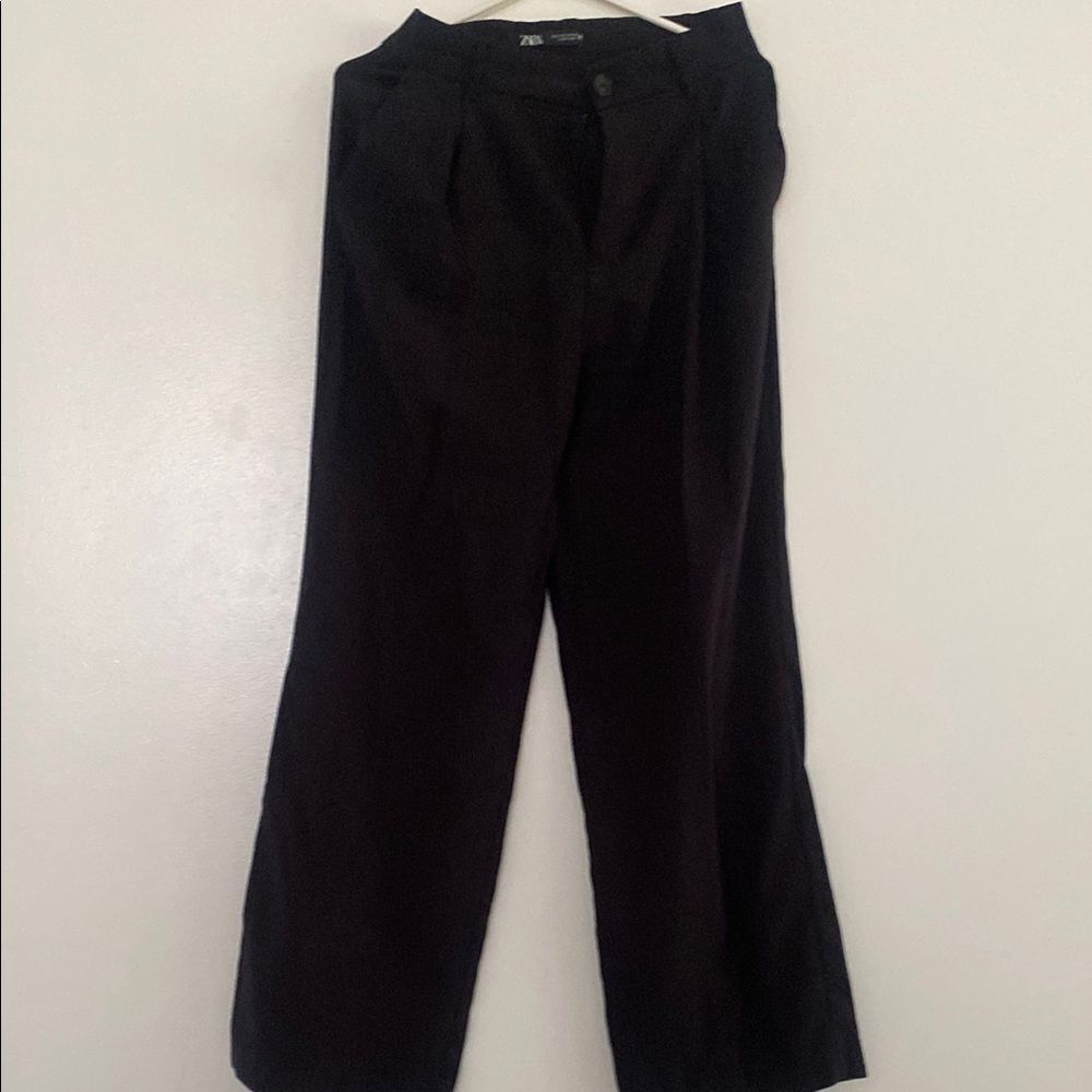 Zara Black Dress Pants Straight-Leg Classic